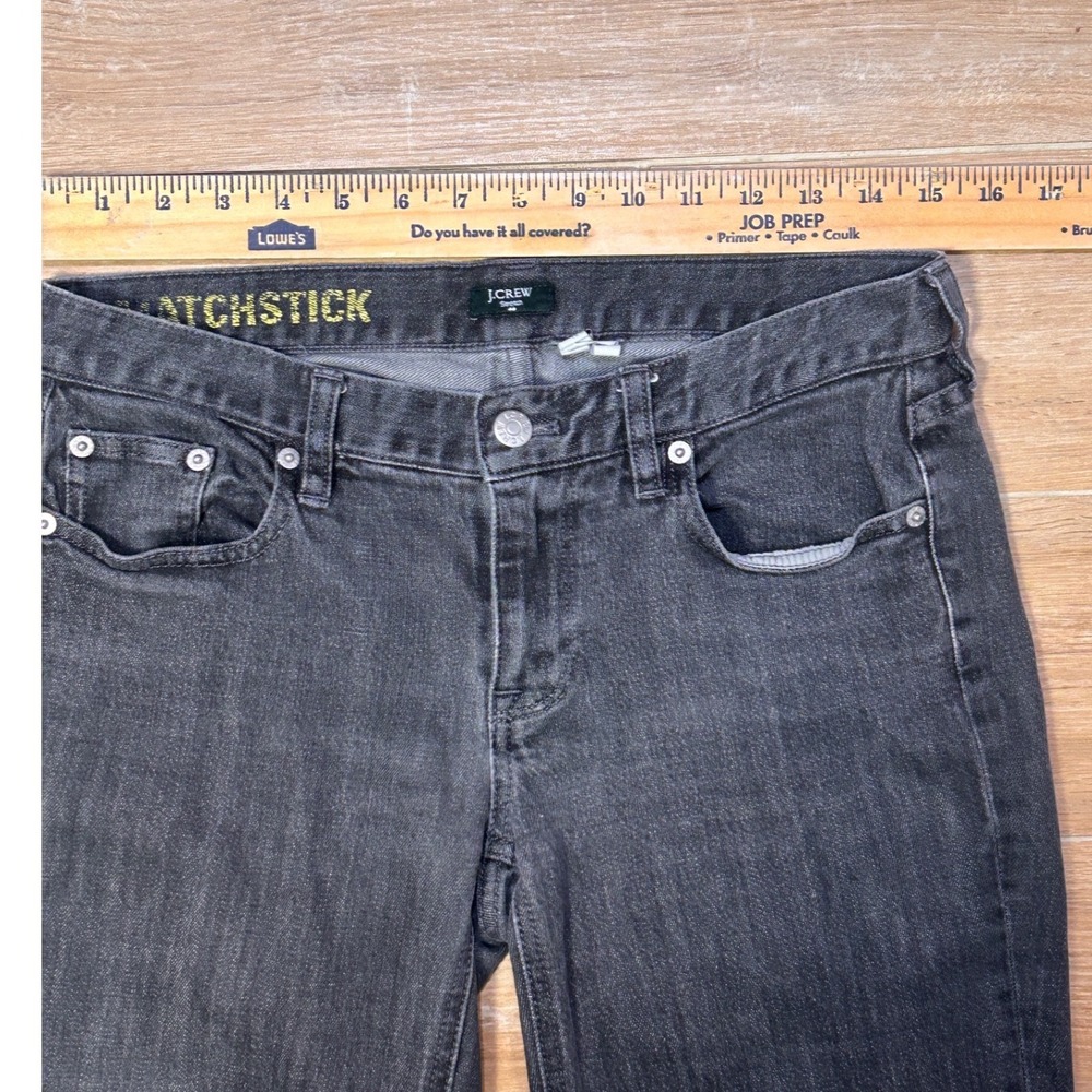 J.Crew Matchstick Straight Leg Jeans Charcoal‎ Gray Stretch Denim Size 28 6376 - Picture 9 of 11